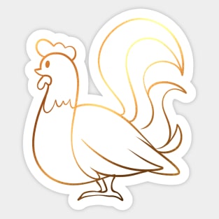 Rooster Pattern Sticker